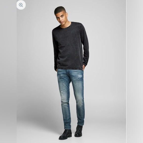 JACK & JONES JJELEO KNIT CREW NECK NOOS CAVIAR S - Picture 7 of 10